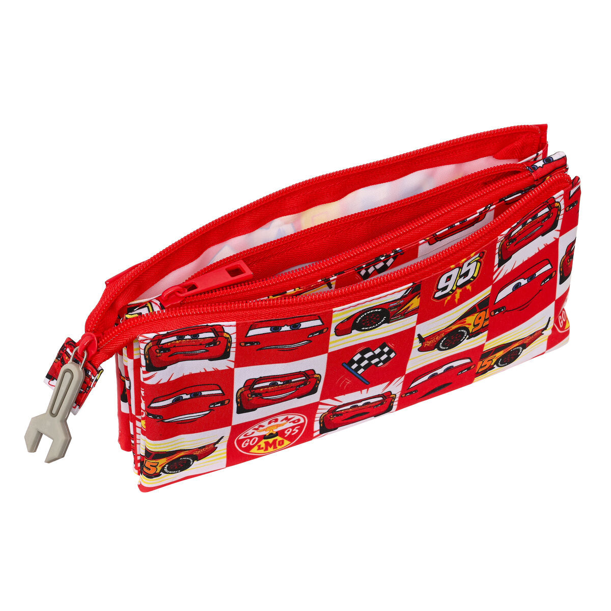 Triple Carry-all Cars Let's race Red White (22 x 12 x 3 cm) – TIFFANI